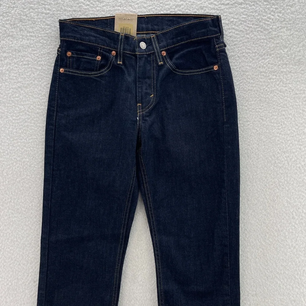 Levis 514 Jeans Mens 28x30 Blue Straight Dark Wash Denim Grunge Minimalist Rock